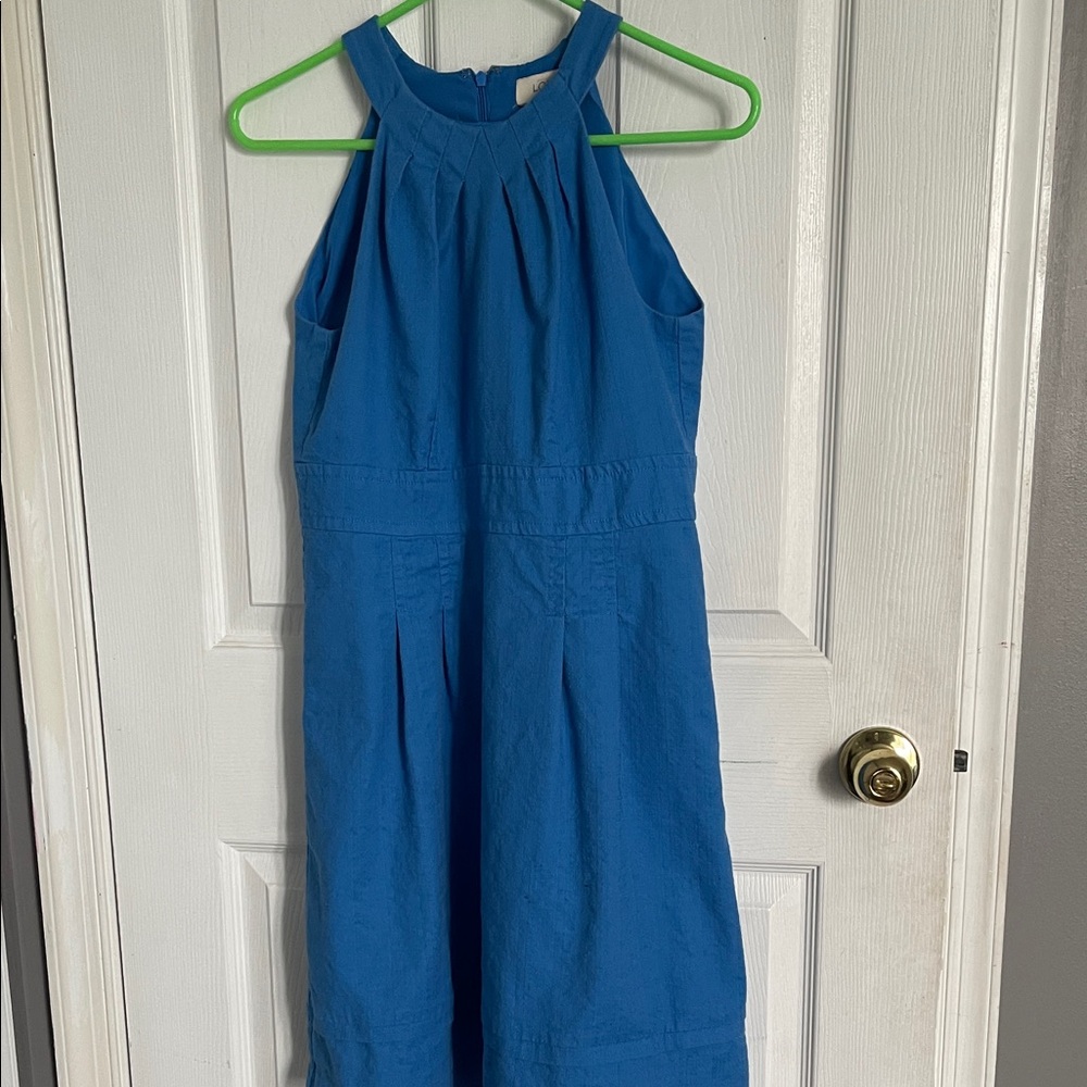 LOFT Blue Halter Dress -SZ 6P